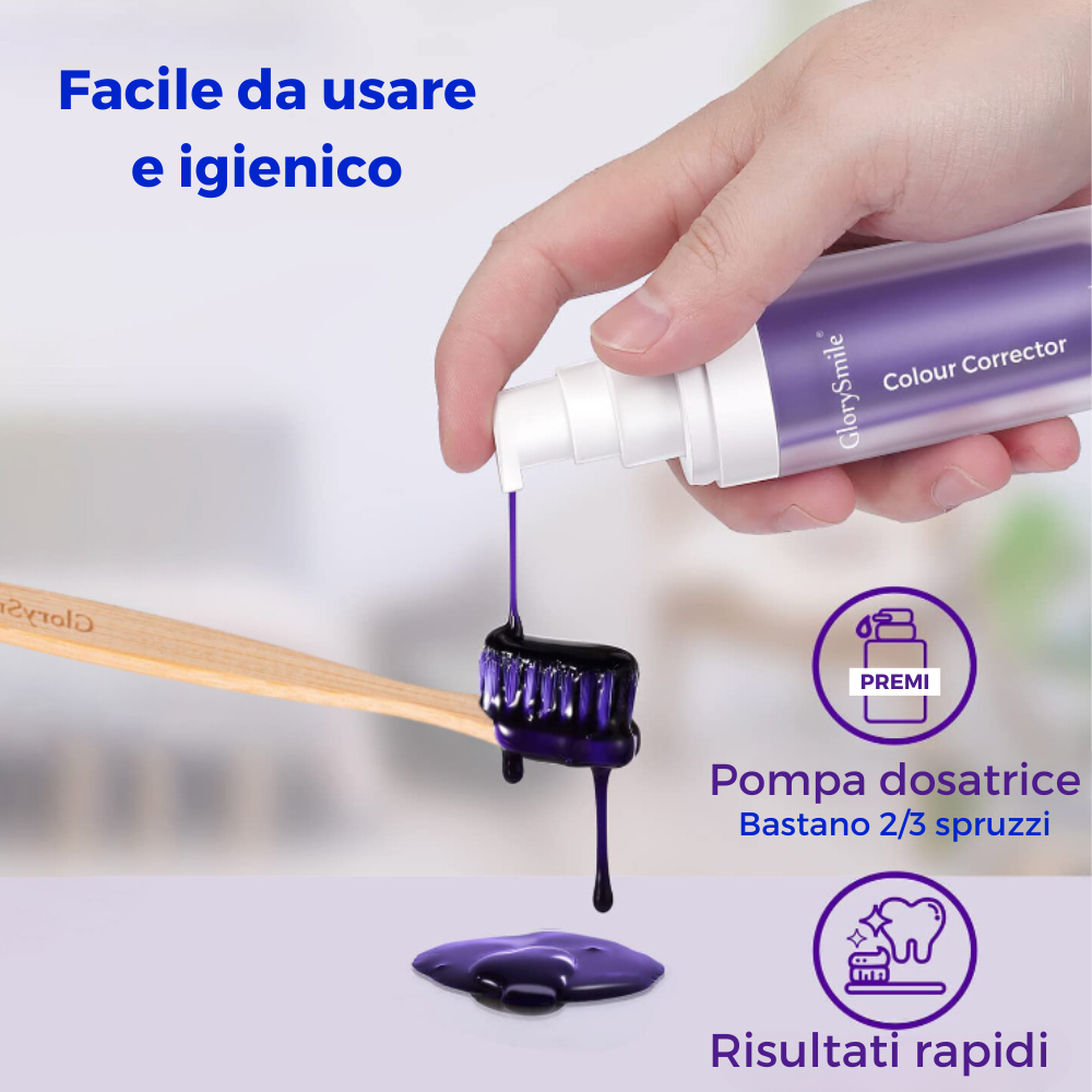 Correttore di colore V34 GlorySmile® - Siero sbiancante professionale per denti bianchi e luminosi - GlorySmile®- Store Ufficiale Italia Correttore di colore V34 GlorySmile® - Siero sbiancante professionale per denti bianchi e luminosi